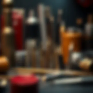 An elegant display of nail art tools highlighting their craftsmanship.