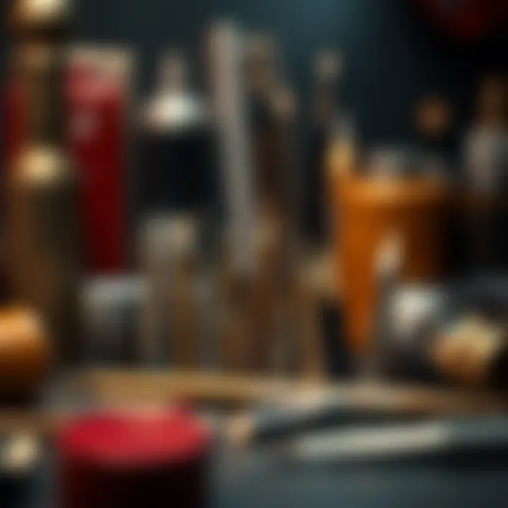 An elegant display of nail art tools highlighting their craftsmanship.