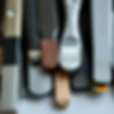 Close-up of various nail files showcasing different textures and grits.