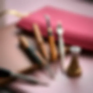 A set of high-quality nail tools on a stylish surface, emphasizing quality materials.
