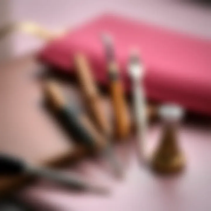 A set of high-quality nail tools on a stylish surface, emphasizing quality materials.
