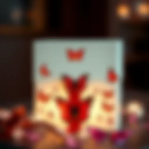 Elegant gift box featuring vibrant butterfly designs
