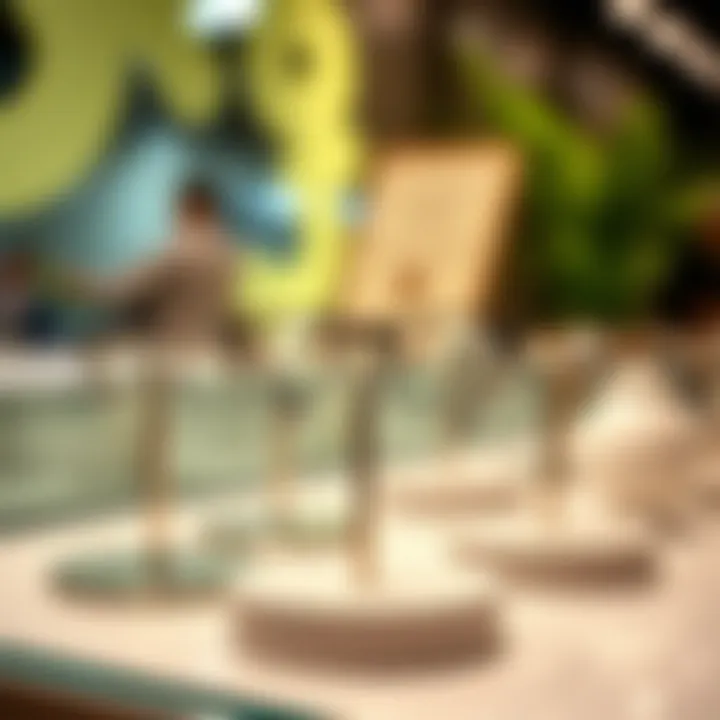 Stylish Display of Neck Glasses Holders Stylish neck glasses holder display