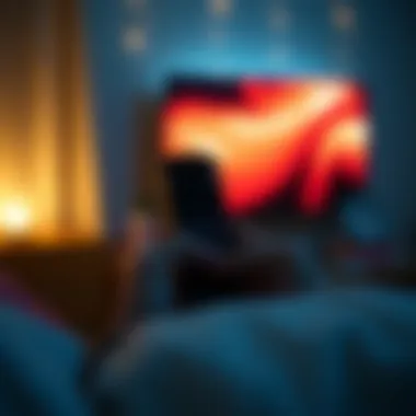 Illustration depicting the practical benefits of using glow-in-the-dark remote covers at night.