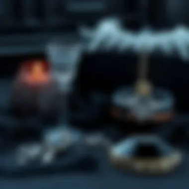 Accessory set with spooky yet elegant touches