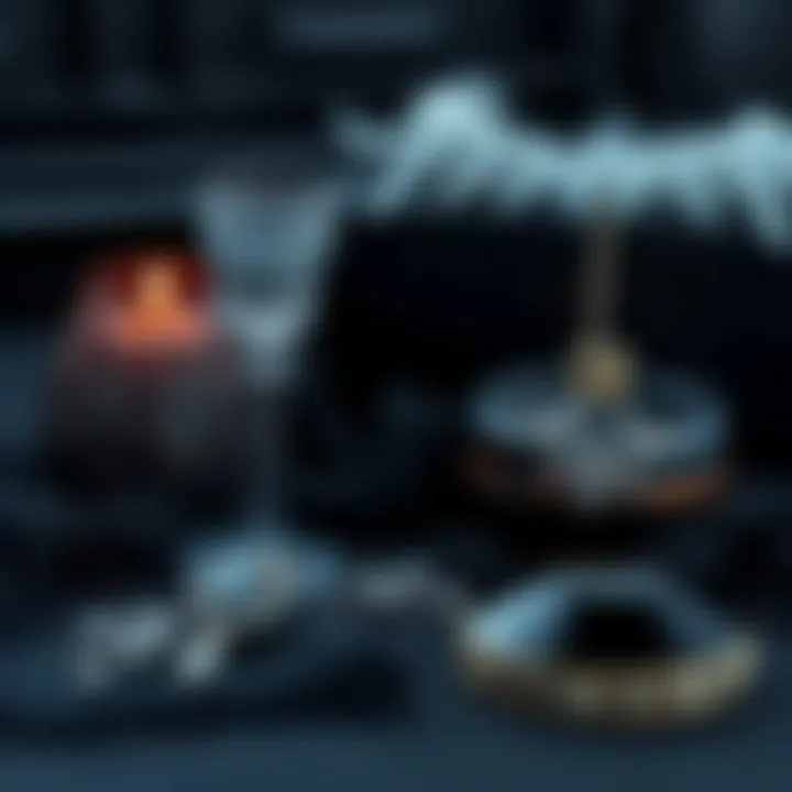 Accessory set with spooky yet elegant touches