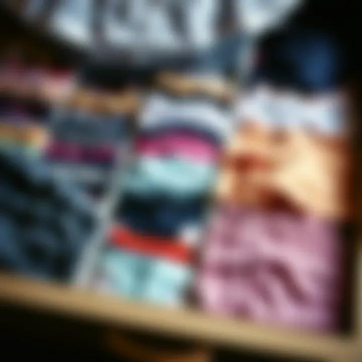 Different types of underwear organizers in an aesthetically pleasing arrangement