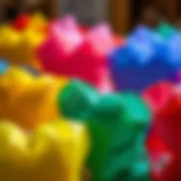 Elegant heart shaped organza bags in various colors