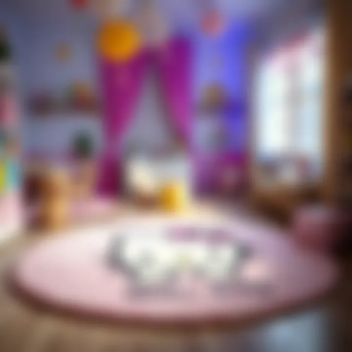 Hello Kitty area rug featured in a child's playroom