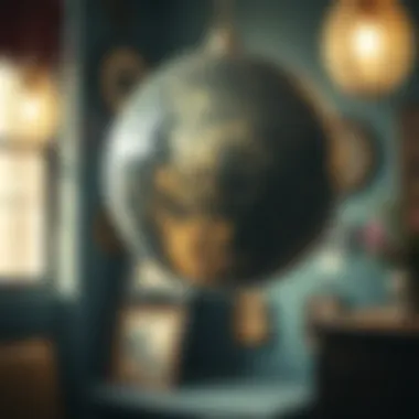 Historical depiction of a disco ball in a vintage setting