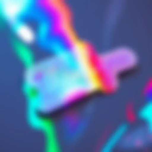 The Iridescent Charm of Holographic Stickers A close-up view of a holographic thank you sticker reflecting rainbow colors.