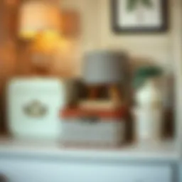 Stylish dresser organization with decorative storage boxes