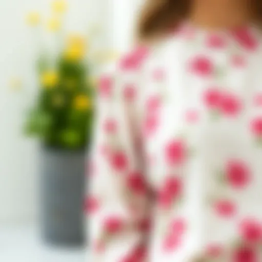 Elegant floral patterned blouse perfect for spring