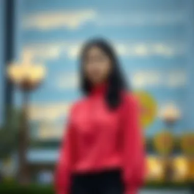 Trendy high-neck long sleeve blouse with unique design