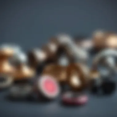 Assortment of Magnetic Earrings An assortment of magnetic earrings with different materials