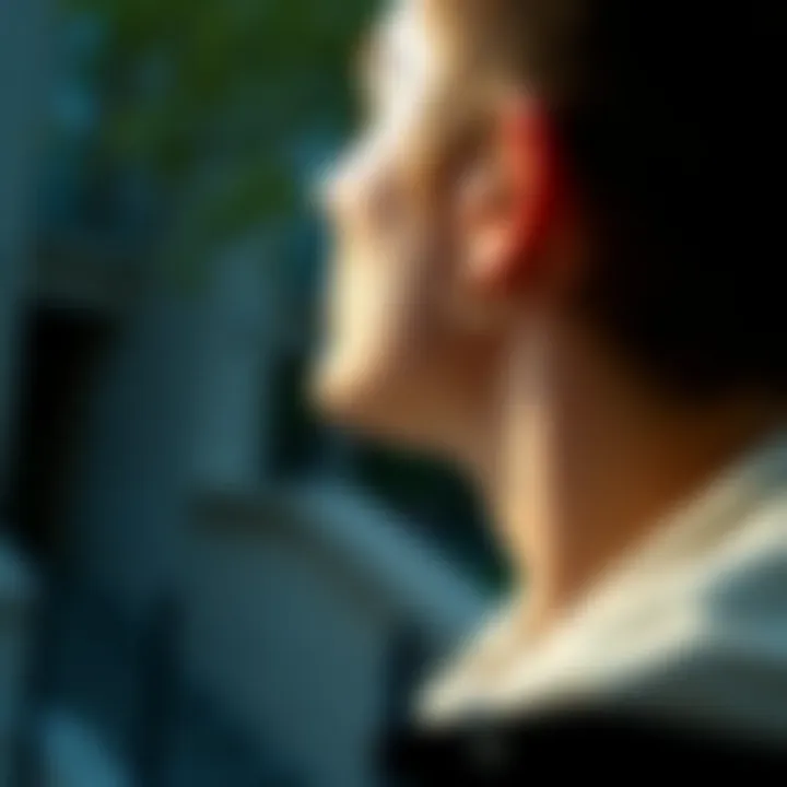 Magnetic Earrings in Casual Style A person wearing magnetic earrings in a casual setting