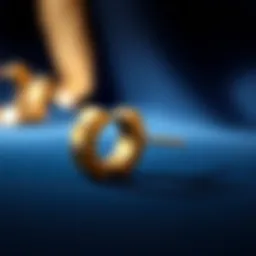 Stylish magnetic earrings showcased on a velvet background