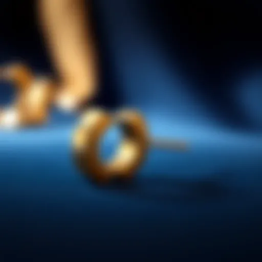 Stylish magnetic earrings showcased on a velvet background