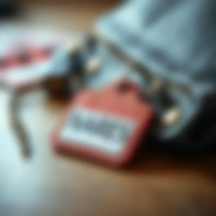 Different materials used for crafting personalized name tags