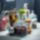 Stylish bathroom organizer jars with various contents