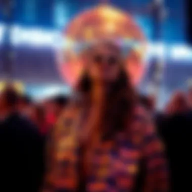 Modern fashion influenced by the disco ball aesthetic