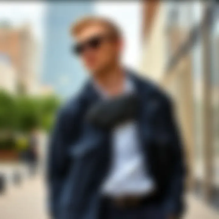 Fashion-forward individual showcasing a belt bag