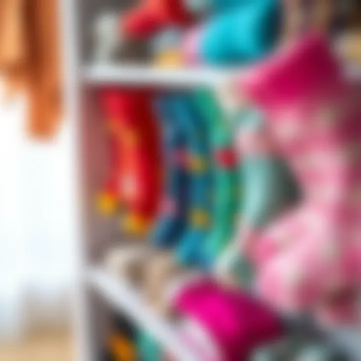 Color-coded sock organization