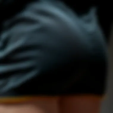 Close-up of padded butt shorts fabric