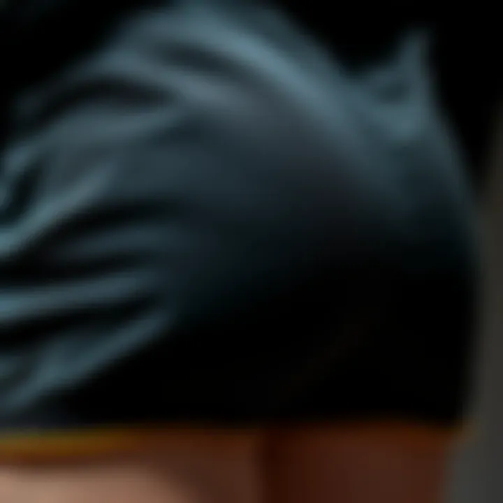 Close-up of padded butt shorts fabric