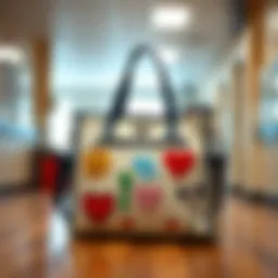 A stylish personalized nurse tote bag adorned with unique designs