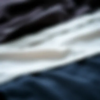 A close-up view of various fabric textures used in personalized underwear