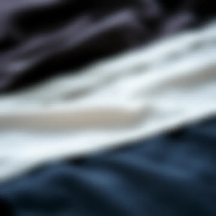 A close-up view of various fabric textures used in personalized underwear