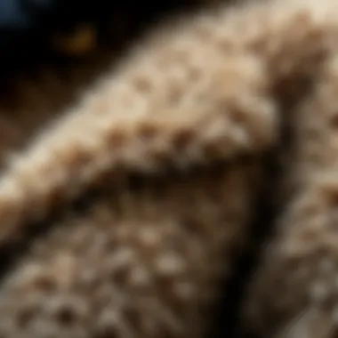 Close-up of sherpa fabric texture