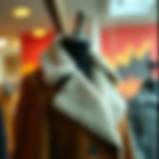 Elegant sherpa peacoat displayed on a mannequin