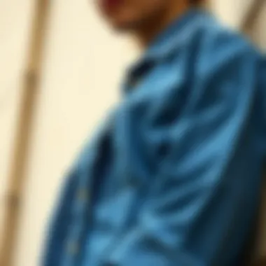 Historical illustration of denim fabric origins