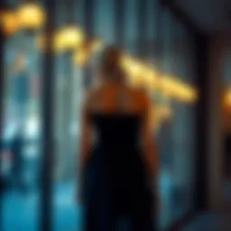 Elegant cocktail dress showcasing a flattering silhouette