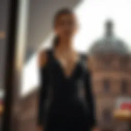 Elegant portrayal of a slimming one piece suit showcasing its sleek design