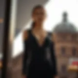 Sleek Design of Slimming One Piece Suit Elegant portrayal of a slimming one piece suit showcasing its sleek design