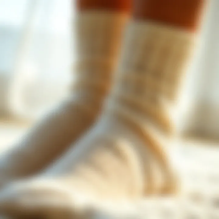 The Moisturizing Magic of Spa Socks Close-up of spa socks showcasing their moisturizing properties