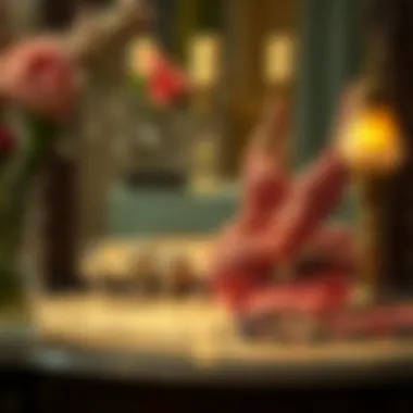 Artistic Arrangement on Vintage Vanity An artistic arrangement of sparkly lingerie on a vintage vanity.