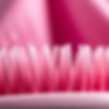 Close-up view of bristles designed for delicate fabrics