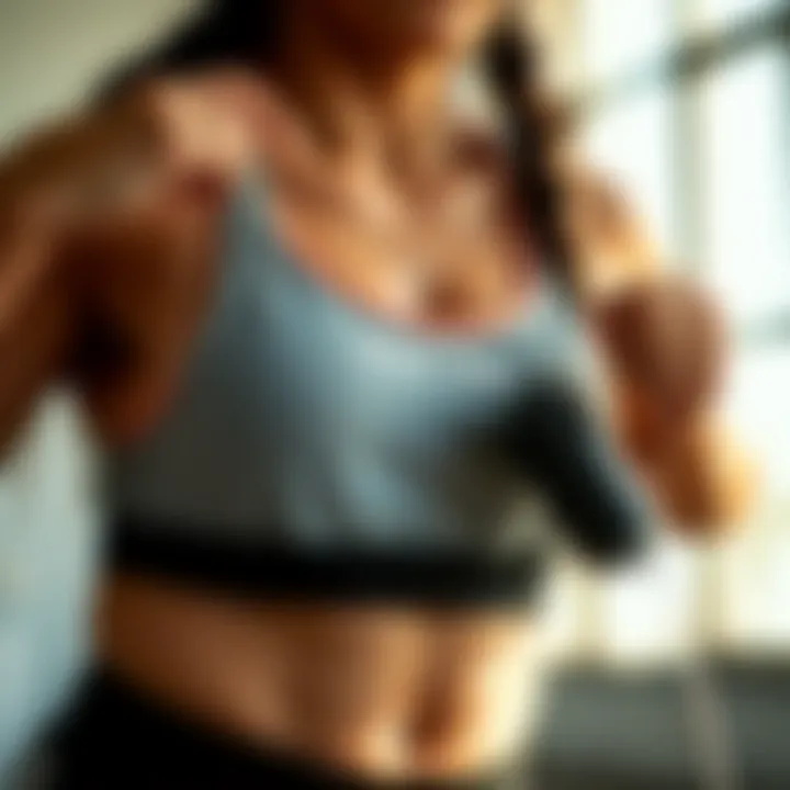 Illustration of a sweat vest being worn during a workout