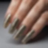 Elegant tapered square press-on nails showcasing intricate designs