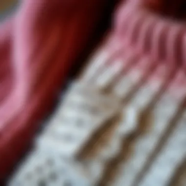 Close-up of sustainable materials used in hipster sweaters