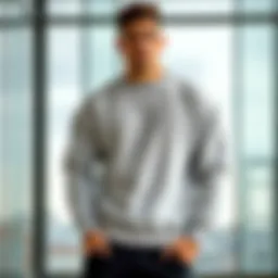 Stylish sweatshirt on a modern backdrop