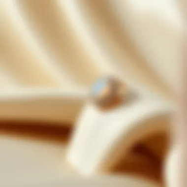 Stylish daith piercings displayed on an elegant backdrop