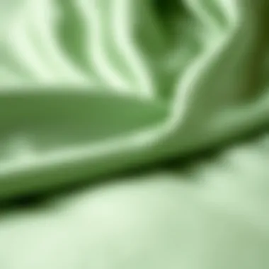 Close-up of the texture and sheen of satin fabric