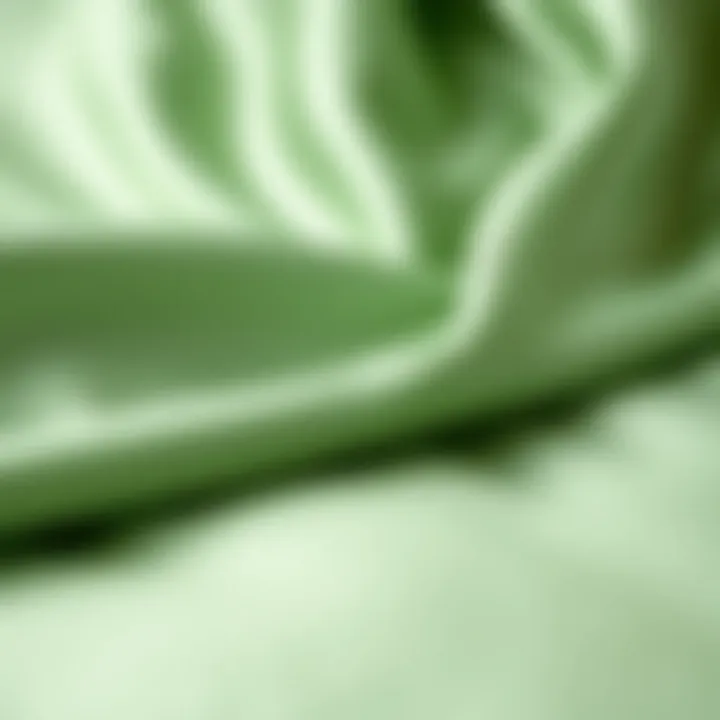 Close-up of the texture and sheen of satin fabric