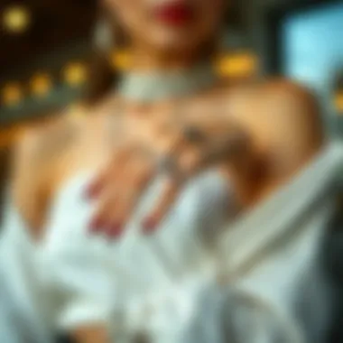 Stylish presentation of hand chain jewelry in modern fashion