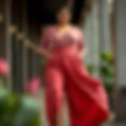 Elegant palazzo pants jumpsuit showcasing graceful draping